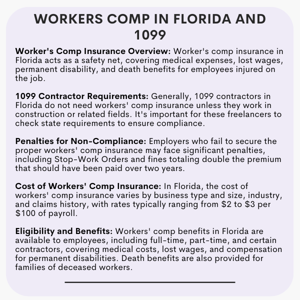 Workers Comp In Florida and 1099
