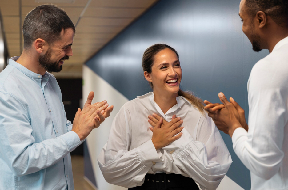 manager expressing gratitude to employee